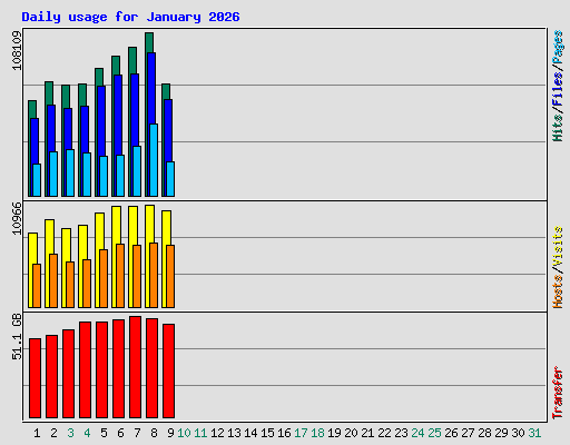 Daily usage for January 2026