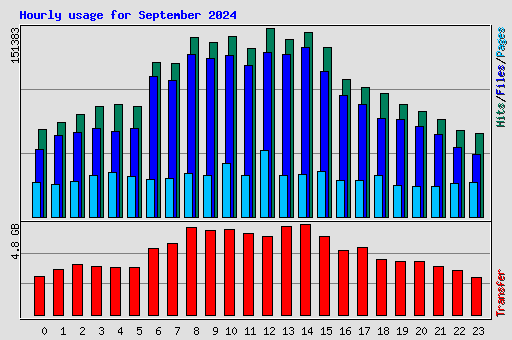 Hourly usage for September 2024